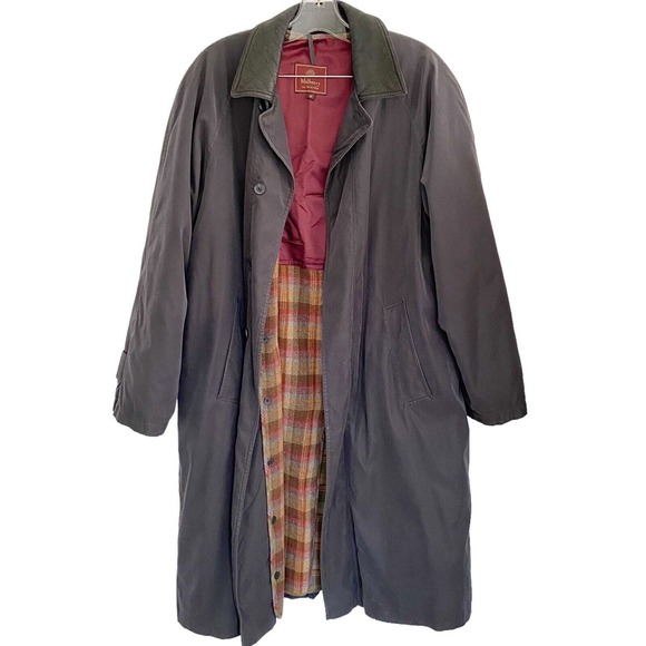 Vintage Mulberry All Weather Men's Long Coat Size M Medium - Picture 1 of 15